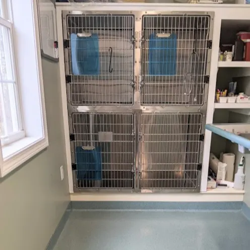 Clean kennel area at Henniker Veterinary Hospital
